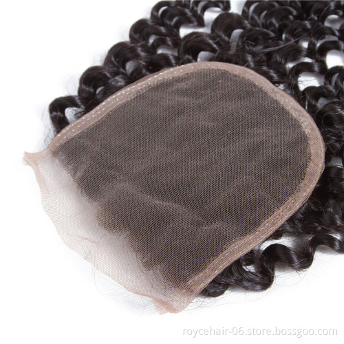 150% Density Bohemian BrazilIan Cuticle Aligned Pure Virgin Hair Weave Afro Kinky Curly Lace Front Mini Closures Vendor